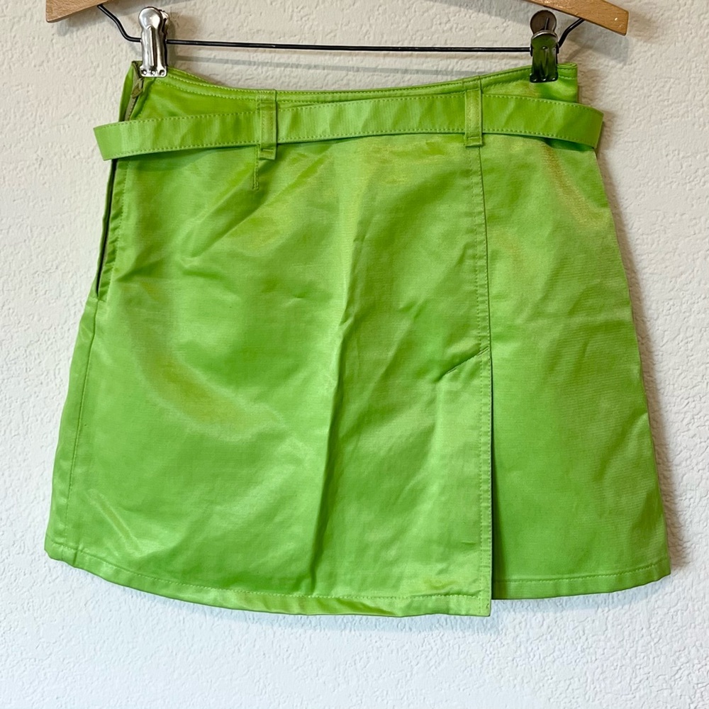 Vintage moschino sexy green belted mini skirt - Picture 2 of 6